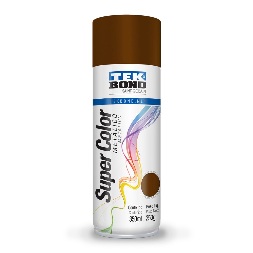 Pintura Spray Acrilica Bronce Metálico 350ml Uso General - isesacl