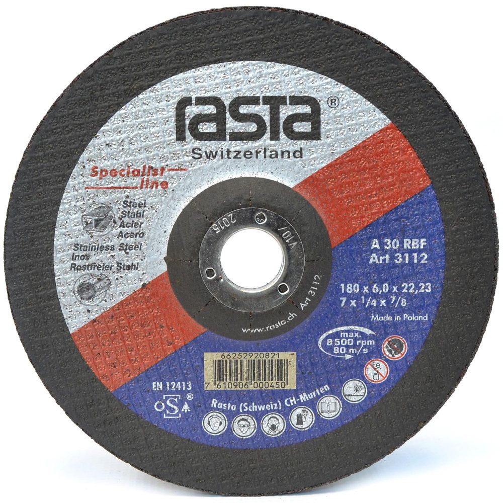 Disco De Desbaste 7 Disco de Desbaste Metal Rasta 7" (180x6,3x22mm)Encuentra Discos de